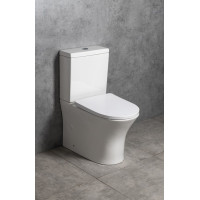 Bruckner LEON RIMLESS WC kombi misa s nádržkou, spodný/zadný odpad, biela 201.437.4