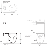 Kerasan FLO WC kombi, spodný/zadný odpad, biela WCSET11-FLO