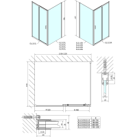 Polysan EASY obdĺžnikový sprchovací kút 1200x800mm, číre sklo L/P variant EL1215EL3215