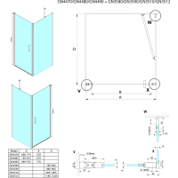 Gelco LORO štvorcový sprchovací kút 900x900 mm GN4490-04