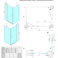 Gelco LORO štvorcový sprchovací kút 1200x1200 mm GN4612-02