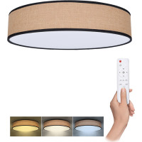 Solight LED osvetlenie s diaľkovým ovládačom Brownie, 48W, 3360lm, 40cm, zmena chromatickosti, stmievateľné