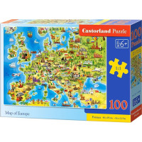 CASTORLAND Puzzle Mapa Európy 100 dielikov