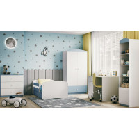 Regál BABY DREAMS 90 cm - biely/zelený