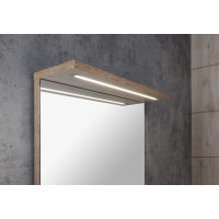 Aqualine KORIN STRIP zrkadlo s LED osvetlením 50x70x12cm, dub platín KO995S