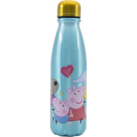 STOR Fľaša na pitie hliníková Prasiatko Peppa 600 ml