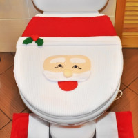 Vianočný dekoratívny poťah na WC - Santa Claus - 3dielna sada