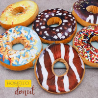 Dekoračný vankúš DONUT 40 cm - čokoládová poleva