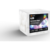 Solight LED vianočná reťaz farebné gule, 20x LED, 2m, 2x AA