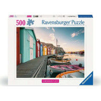 RAVENSBURGER Puzzle Škandinávia: Lodenice v Smogene, Švédsko 500 dielikov