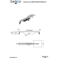 Odtokový žľab VIRGO SLIM 60 cm