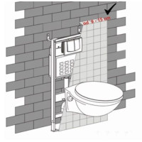 WC modul pre závesné WC - Hranaté H (chróm - lesklé)