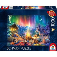 SCHMIDT Puzzle Romantika pri ohni a pod hviezdami 1000 dielikov