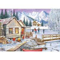 GIBSONS Puzzle Zima na chate 1000 dielikov