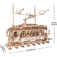 ROBOTIME Roker 3D drevené puzzle Električka 374 dielikov