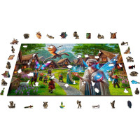 WOODEN CITY Drevené puzzle Fantasy dedinka 1010 dielikov