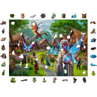 WOODEN CITY Drevené puzzle Fantasy dedinka 1010 dielikov