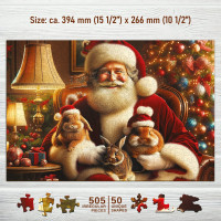 WOODEN CITY Drevené puzzle Santove zajačiky 505 dielikov