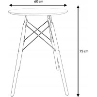 Jedálenský stôl CARO 60 cm - čierny