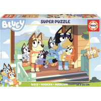 EDUCA Drevené puzzle Bluey 100 dielikov