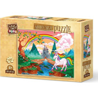 ART PUZZLE Drevené puzzle Dúhový jednorožec 100 dielikov