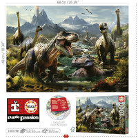 EDUCA Puzzle Zúriví dinosaury 1000 dielikov