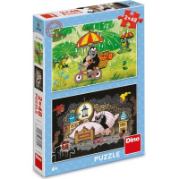 Dino Puzzle Krtkov deň 2x48 dielikov