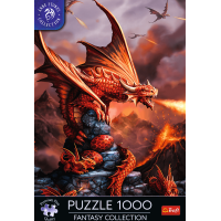 TREFL Puzzle Premium Plus Fantasy Collection: Ohnivý drak 1000 dielikov