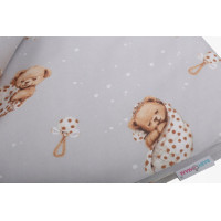 Detské bavlnené obliečky do postieľky 120x90 cm BABYMAM PREMIUM - Medvedík Teddy