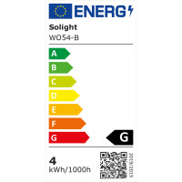 Solight LED nástenná lampička, stmievateľná, 4W, 280lm, 3000K, čierna