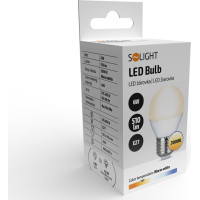 Solight LED žiarovka, miniglobe, 6W, E27, 3000K, 510lm