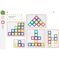 MAGFORMERS Výukové karty Geometria 1: Obrázky a stavby