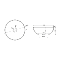 Polysan BANERA ROUND umývadlo na dosku, liaty mramor, priemer 39cm, sivá mat 14337.31