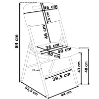 Cateringový set WOODLAN - stôl 180 cm + 6 stoličiek