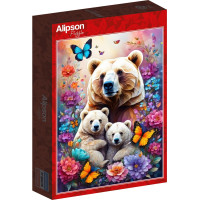 ALIPSON Puzzle Materská láska: Medvede 1000 dielikov