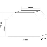 Ochranný obal na gril GODIN L 145x117x61 cm