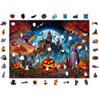 WOODEN CITY Drevené puzzle Halloweenska tekvica 1010 dielikov