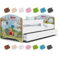 Detská posteľ LUCY so zásuvkou - 180x90 cm - BEAR AND FRIENDS