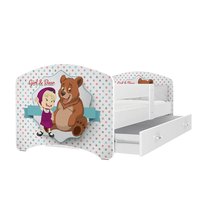 Detská posteľ LUCY so šuplíkom - 140x80 cm - MÁŠA A MEDVEĎ