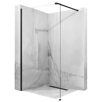 Kúpeľňová pevná zástena MAXMAX Rea AERO 100 cm - čierna matná - číre sklo
