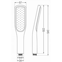 Ručná sprchová hlavica MEXEN R-49 - 1 funkcia - 57x235 mm - čierna / zlatá, 79549-75