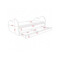 Detská posteľ MORSKÁ VÍLA 160x80 cm, so zásuvkou (11 farieb) + matrace ZADARMO