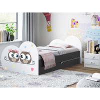 Detská posteľ zamilovaní sovička 160x80 cm, so zásuvkou (11 farieb) + matrace ZADARMO