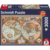 SCHMIDT Puzzle Historická mapa sveta 3000 dielikov