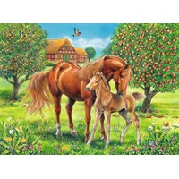 RAVENSBURGER Puzzle Kone na pastvine XXL 100 dielikov