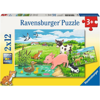 RAVENSBURGER Puzzle Zvieracie mláďatá 2x12 dielikov