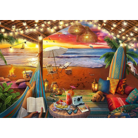 RAVENSBURGER Puzzle Útulné miesta: Pláž Cabana XXL 500 dielikov