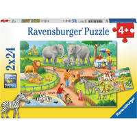 RAVENSBURGER Puzzle Deň v zoo 2x24 dielikov