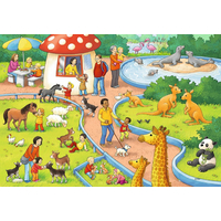 RAVENSBURGER Puzzle Deň v zoo 2x24 dielikov