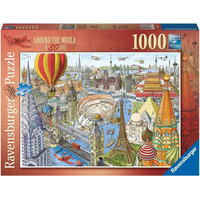 RAVENSBURGER Puzzle Cesta okolo sveta za 80 dní 1000 dielikov